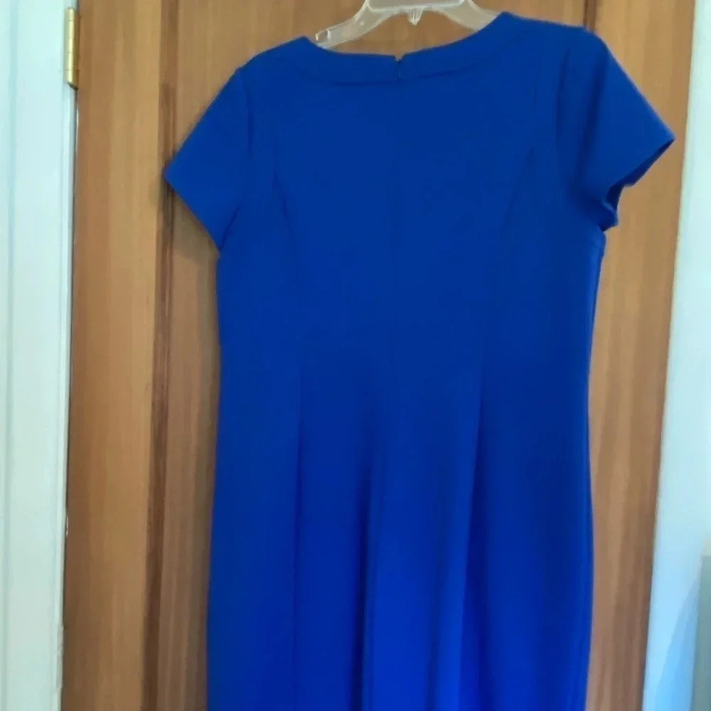 Ellen Tracy Royal Blue Long Sleeve Casual Shift Dress Women’s Size 12
